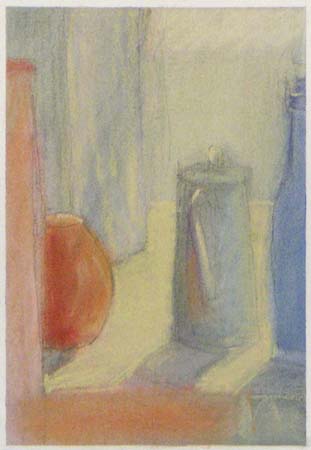 Pannu ja pullo         <br>pastelli 2004