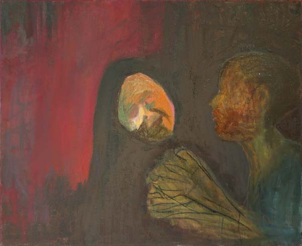 Silti yö on liki  <br>öljy kankaalle, 			2005  	100x81