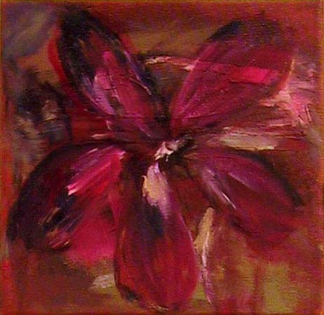 Fuksia  <br>öljy kankaalle, 2004 16 x 16