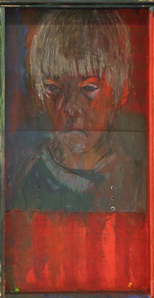 Johan  <br>sekatekniikka puulaatikolle, 2005