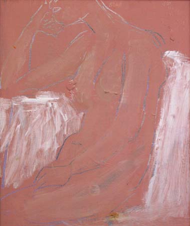 Ajatus vaaleanpunaisesta unesta  <br>akryyli, 2005