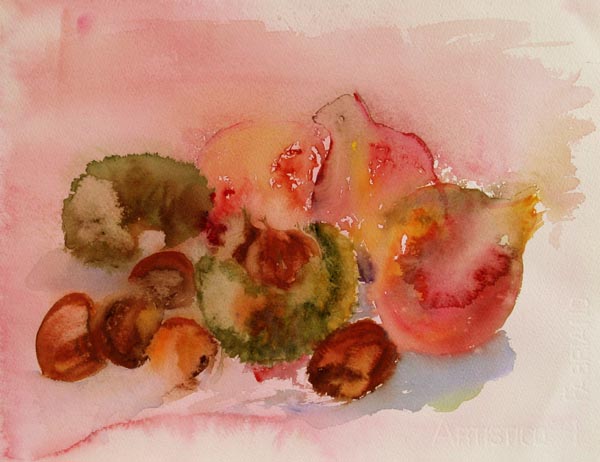 Yhteiseloa  <br>akvarelli	2006