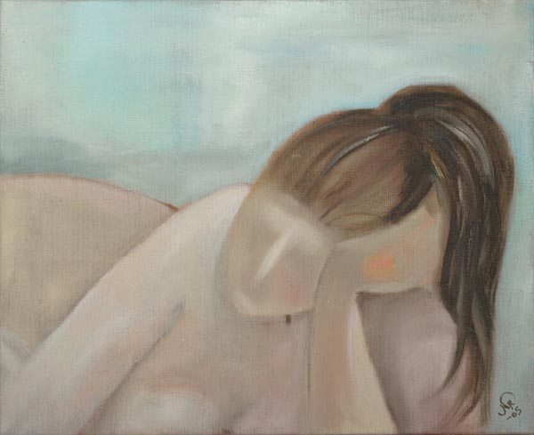 Japanilainen uni  <br>öljy kankaalle 2005, 	33 x 41 cm