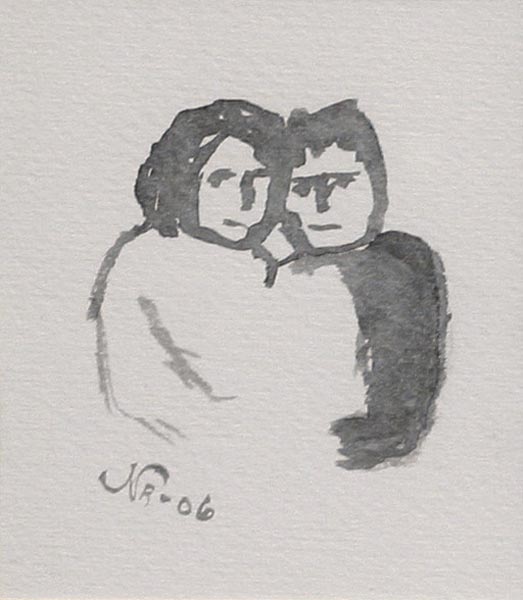 Yhdessä  <br>tussi paperille 2006, 	21 x 20 cm