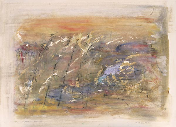 Elokuun iltapäivä  <br>akvarelli 2001