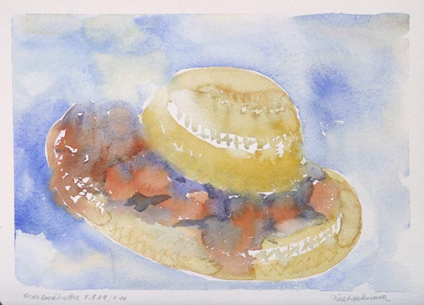 Hedelmähattu  <br>akvarelli 2004