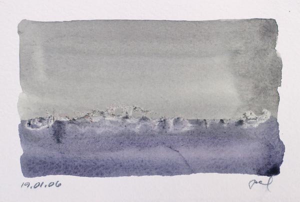 Pallon jälki  <br>akvarelli 2006