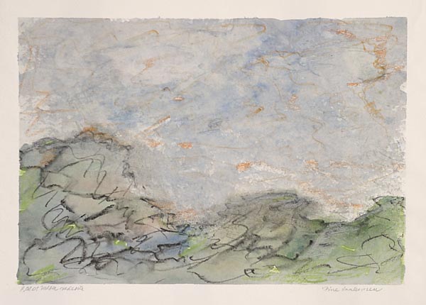 Valoa vedessä  <br>akvarelli 2001