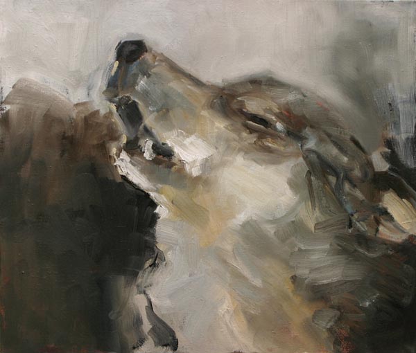 Kyllä maailmaan ääntä mahtuu  <br>öljy kankaalle 2007, 48 x 55 cm