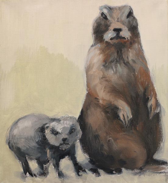 Yksinhuoltaja II  <br>öljy kankaalle 2006, 38 x 35 cm