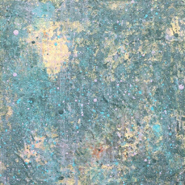 Avaruus  <br>akryyli, lyöntikulta, 20x20 cm 