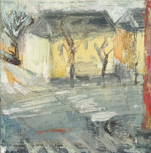 Mäkelänkatu  <br>öljy 2007, 20x20 cm