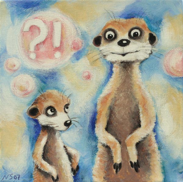 Mitä?!  <br>akryyli, 20x20 cm