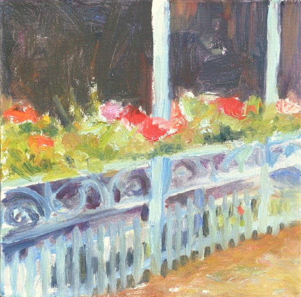 Muisto Italiasta  <br>öljy, 20x20 cm 