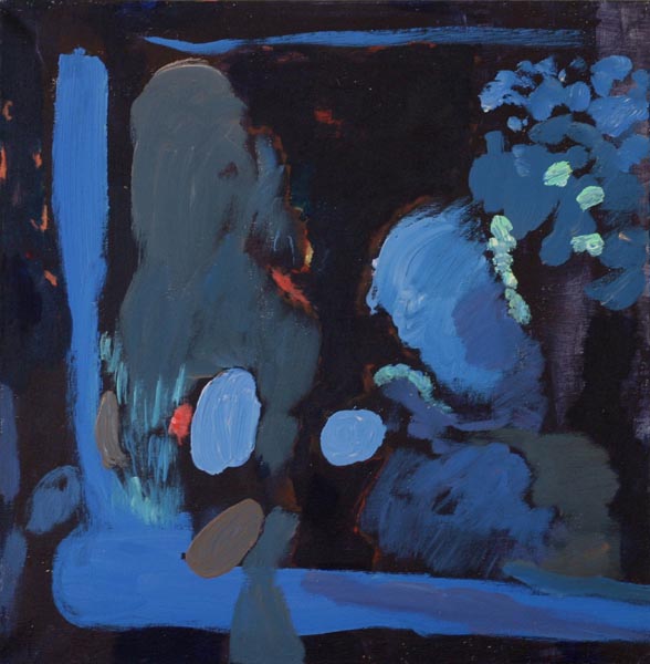 Mustaa neliöllä  <br>akryyli, 40x40 cm