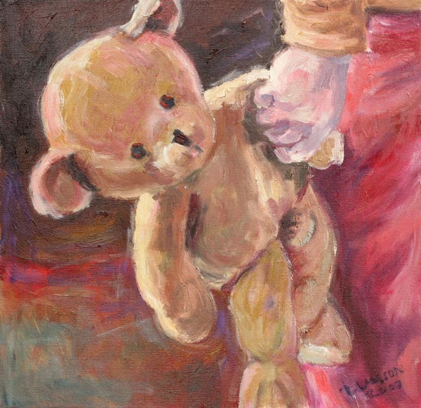 Unilelu  <br>öljy, 40x40 cm 