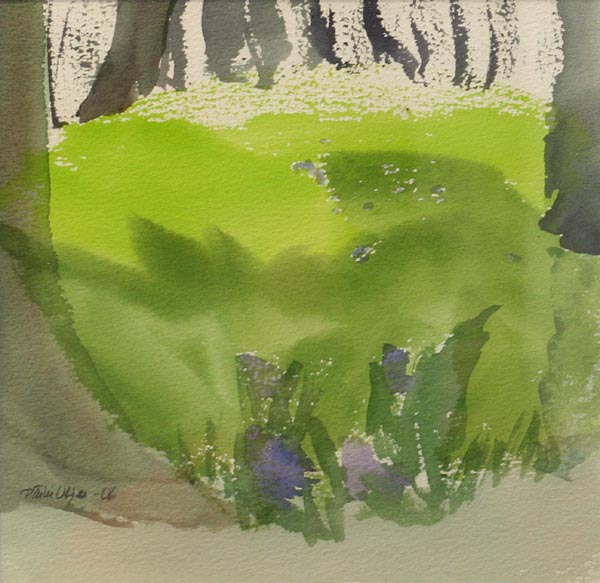 Vihreän kutsu  <br>akvarelli 2006	,	41 x 41 cm