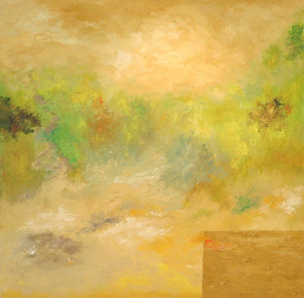 Niitty  <br>öljy 2007, 		100 x 100 cm