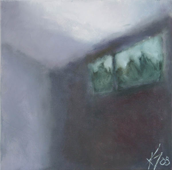 Vähässä valossa sielu lepää  <br>öljyvärimaalaus kankaalle 2008