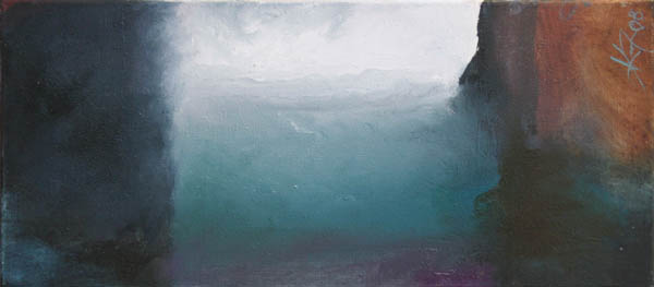 Yö ja usva  <br>öljyvärimaalaus kankaalle 2008