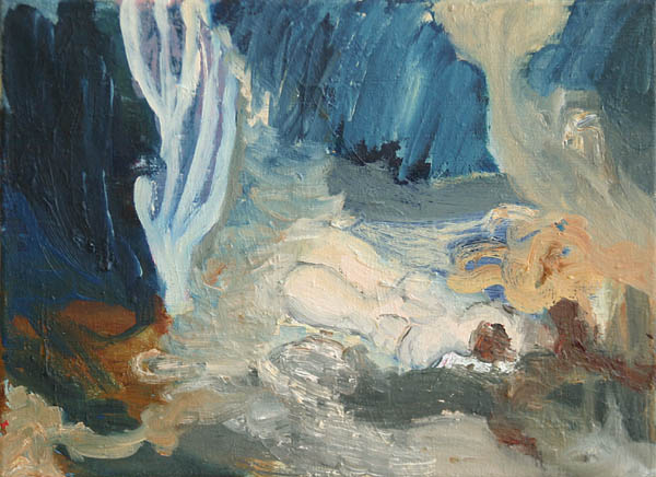 Missä hän mahtaa viipyä  <br>öljy kankaalle