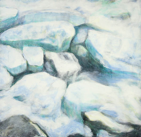 Vielä viileää  <br>100x100	akryyli, 2009