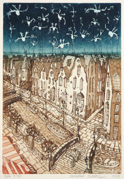 Pala goudaa ja lohikäärmeitä  <br>etsaus ja akvatinta 2009