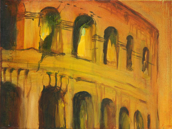 Colosseum 3  <br>öljy 2008, 	33 x 24 cm