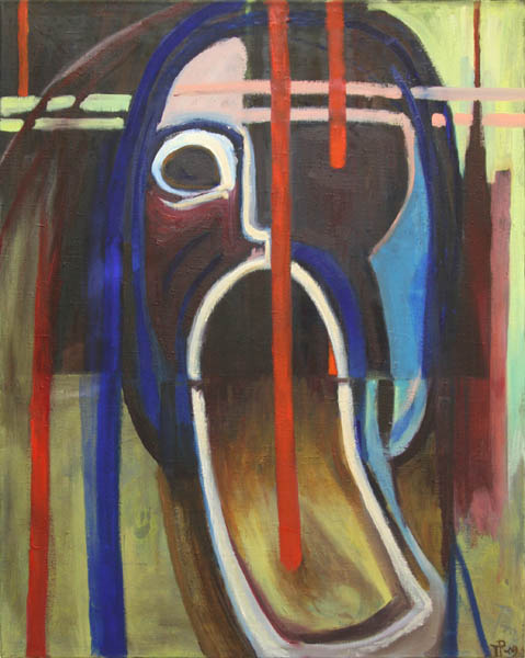 Vaikene  <br>öljy kankaalle, 2009, 92 x 73