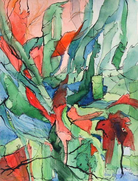 Ihmettä kerrakseen  <br>akvarelli ja tussi	2010