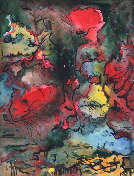 Mielen syövereissä  <br>akvarelli ja tussi	2009