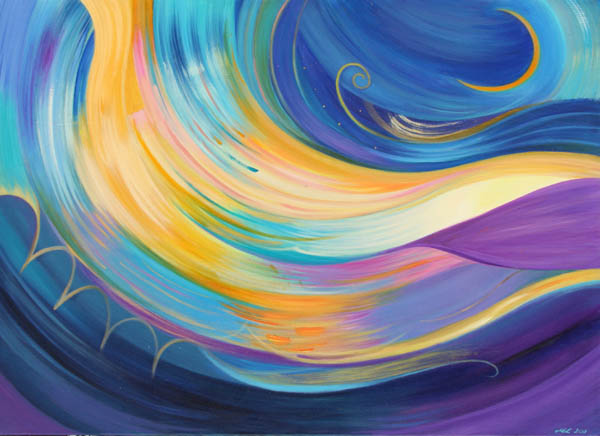 Yöaalto  <br>öljy 2011			110 x 150 cm