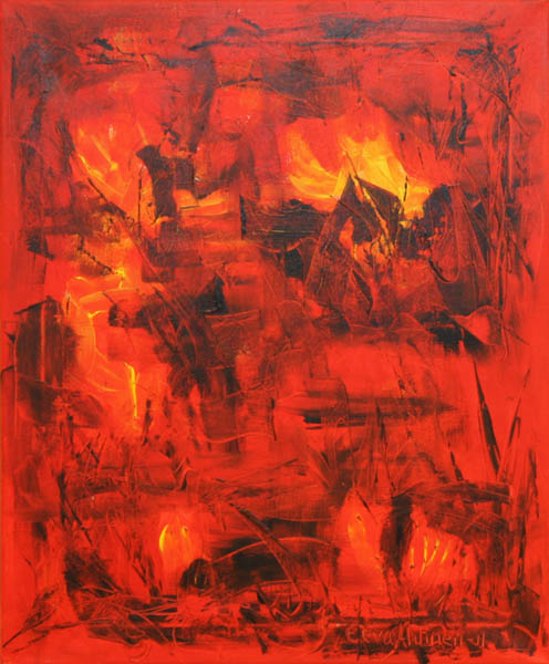 Punaisen hehku II  <br>akryyli 2011