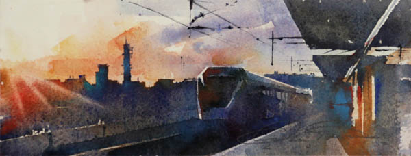 Pasila  <br>akvarelli 2012