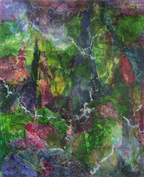 Syvä uni<br>  akryyli,tussi, mulperipaperi