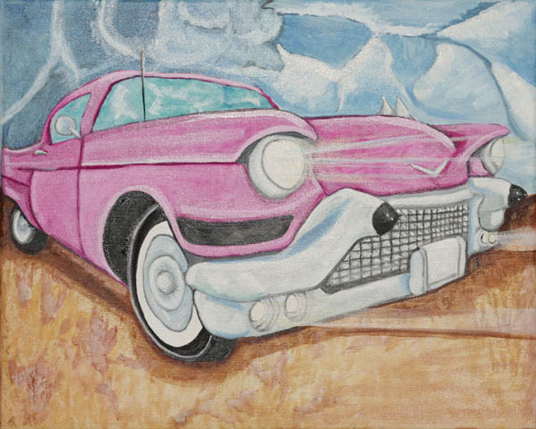 Pink Caddy<br>  öljy 2015